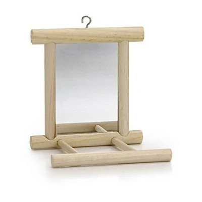 Afbeelding van Bz houten spiegel voor vogels 10 x cm