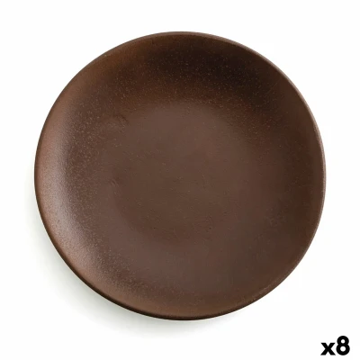 Afbeelding van Eetbord Anaflor Barro Bruin Aardewerk Vlees (8 Stuks)