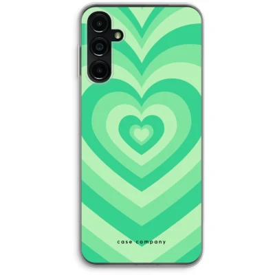 Afbeelding van Case Company® hoesje geschikt voor Samsung Galaxy A14 Hart Groen Soft Cover Telefoonhoesje Bescherming aan alle Kanten en Schermrand