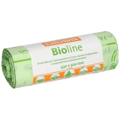 Afbeelding van DEISS Bioline biologisch afbreekbare vuilniszakken, 18 l, 50 stuks