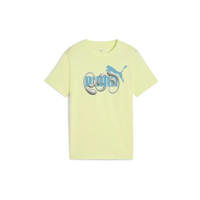 Afbeelding van Puma Graphic LOGO TEE Tshirt print voor kinderen, Maat: 152, Gold moon