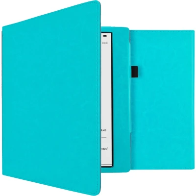 Afbeelding van Hoesje geschikt voor Kobo Elipsa 2E E reader iMoshion Vegan Leather Bookcase Lichtblauw