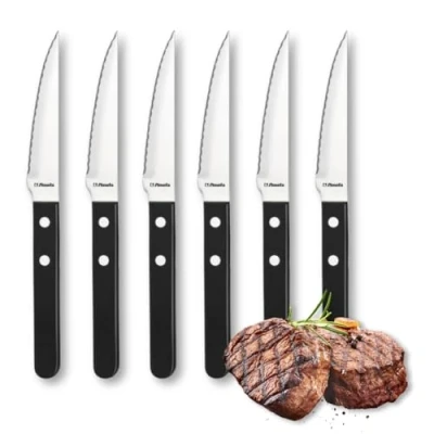 Afbeelding van Amefa Steak Messenset 6 delig Zwart