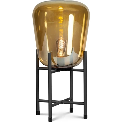 Afbeelding van ETH Benn Gold Mini Tafellamp 1x E27 60W Zwart