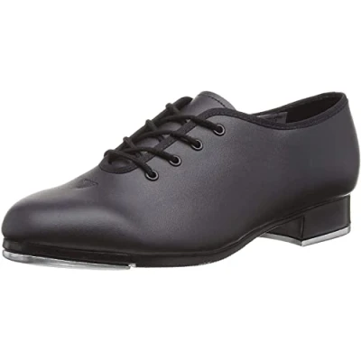 Afbeelding van Bloch Student Jazz Tap Oxford stof voor dames, zwart.