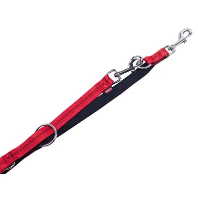 Afbeelding van Nobby Soft Grip Verstelbare Hondenlijn Nylon Rood XS Breedte 10 mm Lengte 200 cm