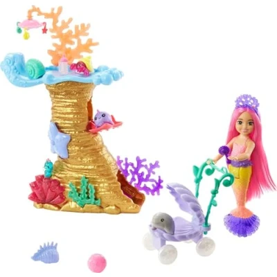 Afbeelding van Barbie Mermaid Power Poppen En Speelset