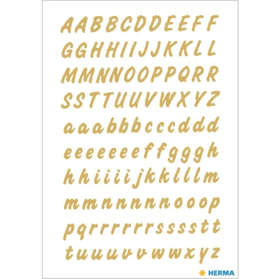 Afbeelding van Huismerk Herma 4152 Etiket met letters A Z 8mm Goud Transparant