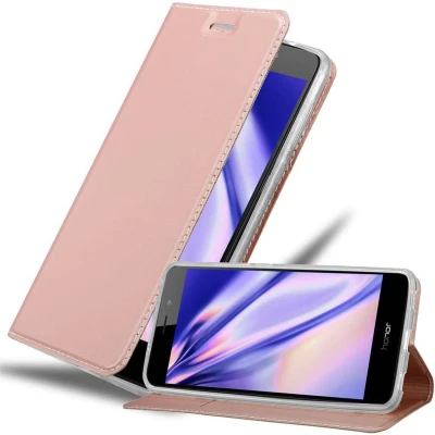 Afbeelding van Cadorabo Hoesje geschikt voor Honor 5C in CLASSY ROSE GOUD Beschermhoes met magnetische sluiting, standfunctie en kaartvakje Book Case Cover Etui