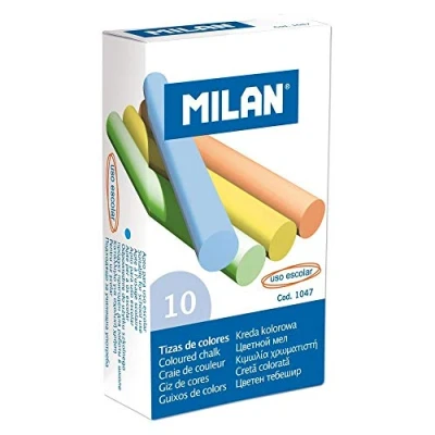 Afbeelding van Milan Schoolbordkrijt Gekleurd 8 Cm 10 Stuks