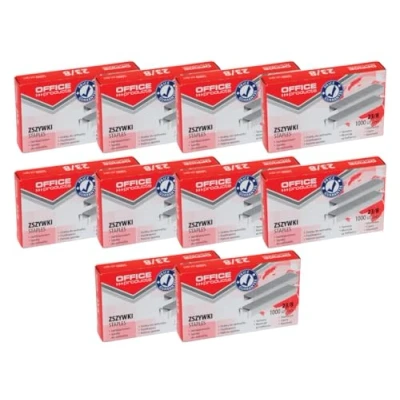 Afbeelding van Office Products 18072329 19 standaard nietjes, 23/8, zilverkleurig, 10 x 1000 stuks