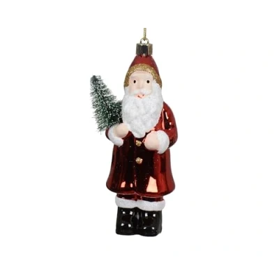 Afbeelding van Kerstman kunststof h15 cm rood Decoris