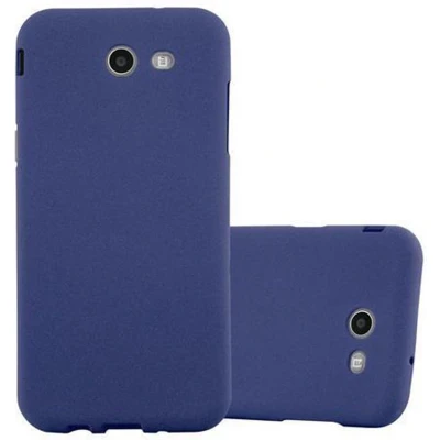 Afbeelding van Cadorabo Hoesje geschikt voor Samsung Galaxy J3 2017 US Version in FROST DONKER BLAUW Beschermhoes gemaakt van flexibel TPU silicone Case Cover