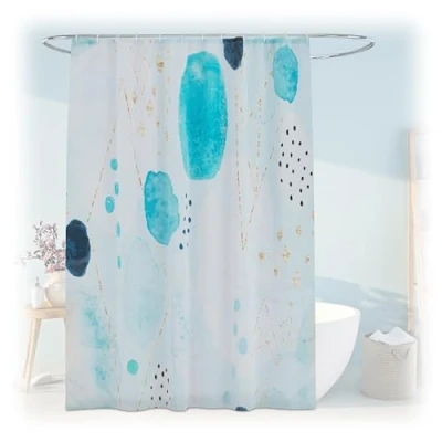Afbeelding van Relaxdays douchegordijn 180x200 cm anti schimmel wasbaar polyester patroon