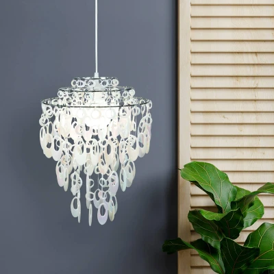 Afbeelding van Hanglamp LINA, acrylhangers parelmoer