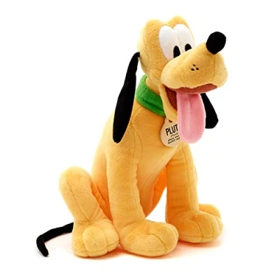 Afbeelding van Disney Store Officieel Pluto Pluto, 25 cm, iconisch figuur met karakteristieke uitdrukking en halsketting opschrift, geschikt voor alle leeftijden