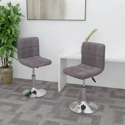 Image de vidaXL Chaises à manger lot de 2 taupe tissu4101074