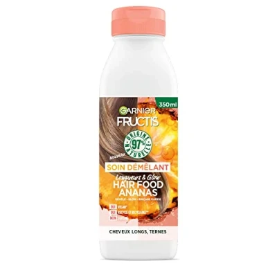 Afbeelding van Garnier Fructis Hair Food Lengte &amp; Glow conditioner met ananas Veganistische formule van 97% natuurlijke oorsprong Voor lang en dof haar 350 ml