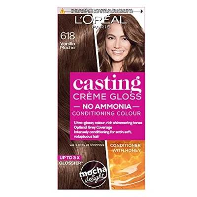 Afbeelding van L&#039;Oréal Paris Semi permanente kleuring zonder ammoniak, 618 vanille mokka, glanzende kleur, natuurlijke afwerking, voor maximaal 28 shampoos, vormcrème, 1 toepassing