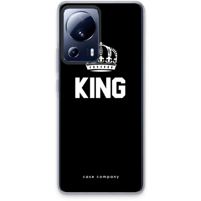 Afbeelding van Case Company® hoesje geschikt voor Xiaomi 13 Lite King zwart Soft Cover Telefoonhoesje Bescherming aan alle Kanten en Schermrand