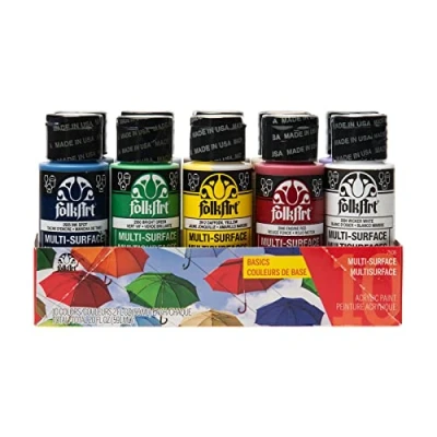 Afbeelding van FolkArt verf set Multi surface 10 colors Basics