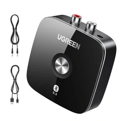 Afbeelding van UGREEN Bluetooth 5.3 Ontvanger Adapter Audio HiFi Lage Latentie 3.5mm Aux 2RCA Dubbele Verbinding voor Speaker Stereo Systeem Versterker Home