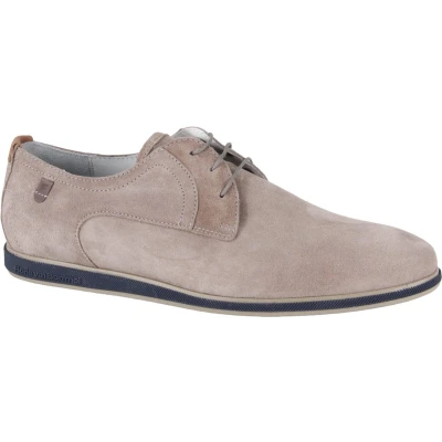 Afbeelding van Floris van Bommel Presli 02 Sportieve veterschoenen, Heren, Maat: 42, Beige Veloursleer