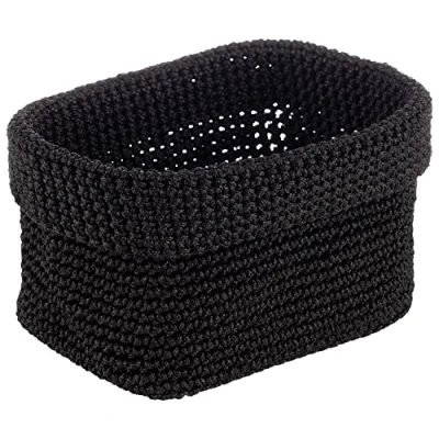 Afbeelding van APS 30395 Gehaakte mand van kunstvezel, universeel voor brood en kleine huishoudelijke artikelen, 20 x 13,5 cm