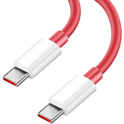 Afbeelding van OnePlus USB C naar Kabel, 120W 100cm TPE Materiaal Snel opladen Rood