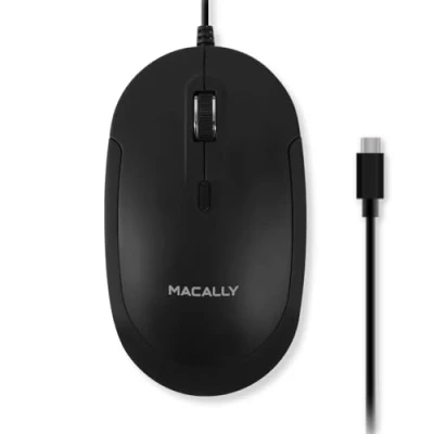 Afbeelding van Macally Bedrade USB C muis voor Mac en pc Slank, stil betrouwbaar 4 dpi modus type laptop, MacBook Pro/Air, iMac bekabelde