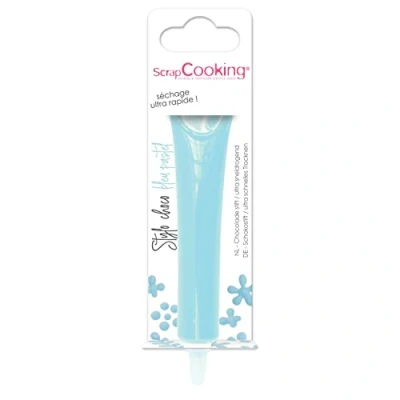 Image de SCRAP COOKING Stylo Choco Bleu Pastel Crayon Alimentaire Pâtisserie 25 g Décoratif Comestible Écrire &amp; Dessiner sur Desserts, Gâteaux Biscuits Anniversaire 6812