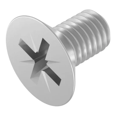 Afbeelding van SECCARO 20 stuks verzonken schroeven M5 x 10 mm roestvrij staal V2A VA A2 DIN 965 Phillips PZ volledige schroefdraad