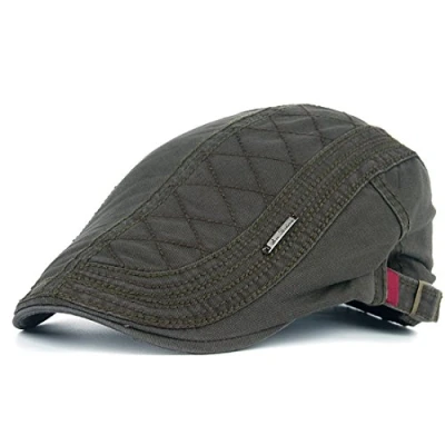 Afbeelding van Kuyou Newsboy Gatsby platte sportpet, legergroen