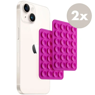 Afbeelding van Selencia Zuignap Telefoon 2 Pack Roze