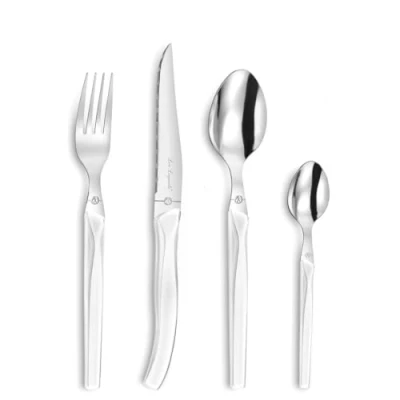 Afbeelding van Lou Laguiole Rising Sun Bestekset, 24 delig, wit