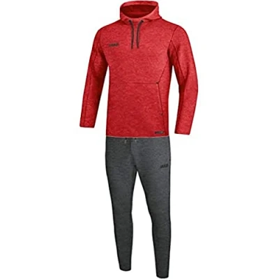 Afbeelding van JAKO Premium Basics Joggingpak met sweatshirt capuchon, Uniseks Volwassene, Roodgevlekt, L