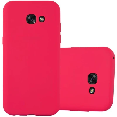 Afbeelding van Cadorabo Hoesje geschikt voor Samsung Galaxy A7 2017 in CANDY ROOD Beschermhoes gemaakt van flexibel TPU silicone Case Cover