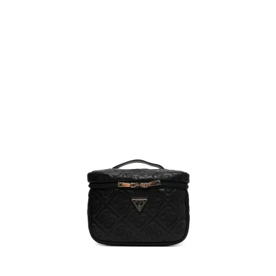 Afbeelding van GUESS cosmetische tas Adelasia Toiletry Train Case Black zwart