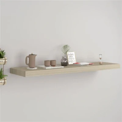 Afbeelding van Wandschap zwevend 90x23,5x3,8 cm MDF eikenkleurig