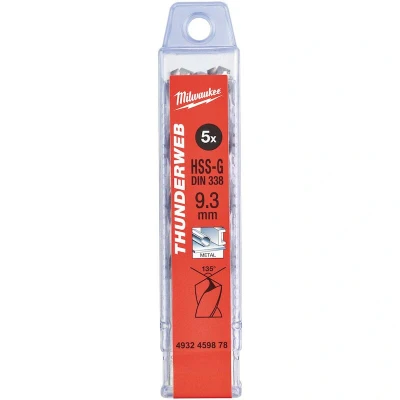 Afbeelding van MILWAUKEE 4932459878 THUNDERWEB metaalboor DIN 338 TW 9,3x125mm (5 st.)