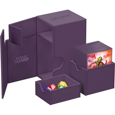 Afbeelding van Ultimate Guard Flip&#039;n&#039;Tray Deck Case 80+ XenoSkin Monocolor Purple
