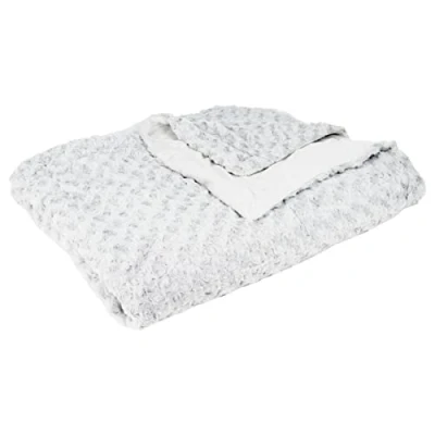 Afbeelding van Atmosphera Sprei/deken/plaid zilvergrijs polyester 230 x 180 cm geknoopt motief