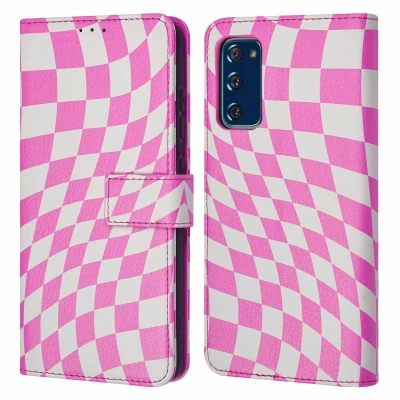 Afbeelding van iMoshion Hoesje Geschikt voor Samsung Galaxy S20 FE Met Pasjeshouder Design Bookcase smartphone Roze / Retro Pink