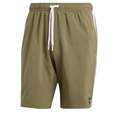 Afbeelding van adidas Sportswear Stripes Zwemshorts, Heren, Maat: Small, Olive strata white