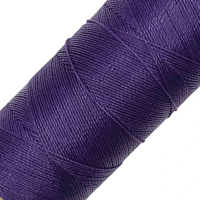Afbeelding van LINHASITA Spoel gewaxt garen, 100 g/m360 m, dikte 0,5 mm, polyester, macramégaren, 30 kleuren, violet