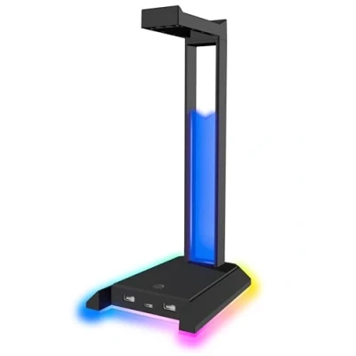 Afbeelding van Speedlink EXCELLO NX RGB Verlicht Koptelefoon Stand USB 2.0 Hub Aanraaksensor Zwart