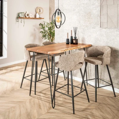 Afbeelding van Emiel boomstam bartafel 130x70 cm