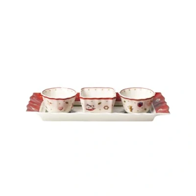 Afbeelding van Villeroy &amp; Boch Toy&#039;s Delight Partyschaal Set Van 4 Rood