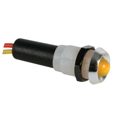Afbeelding van Led Lamp 12V Geel Chromen Behuizing
