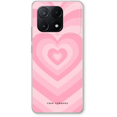 Afbeelding van Case Company® hoesje geschikt voor Xiaomi Poco X6 Pro Hart Roos Soft Cover Telefoonhoesje Bescherming aan alle Kanten en Schermrand